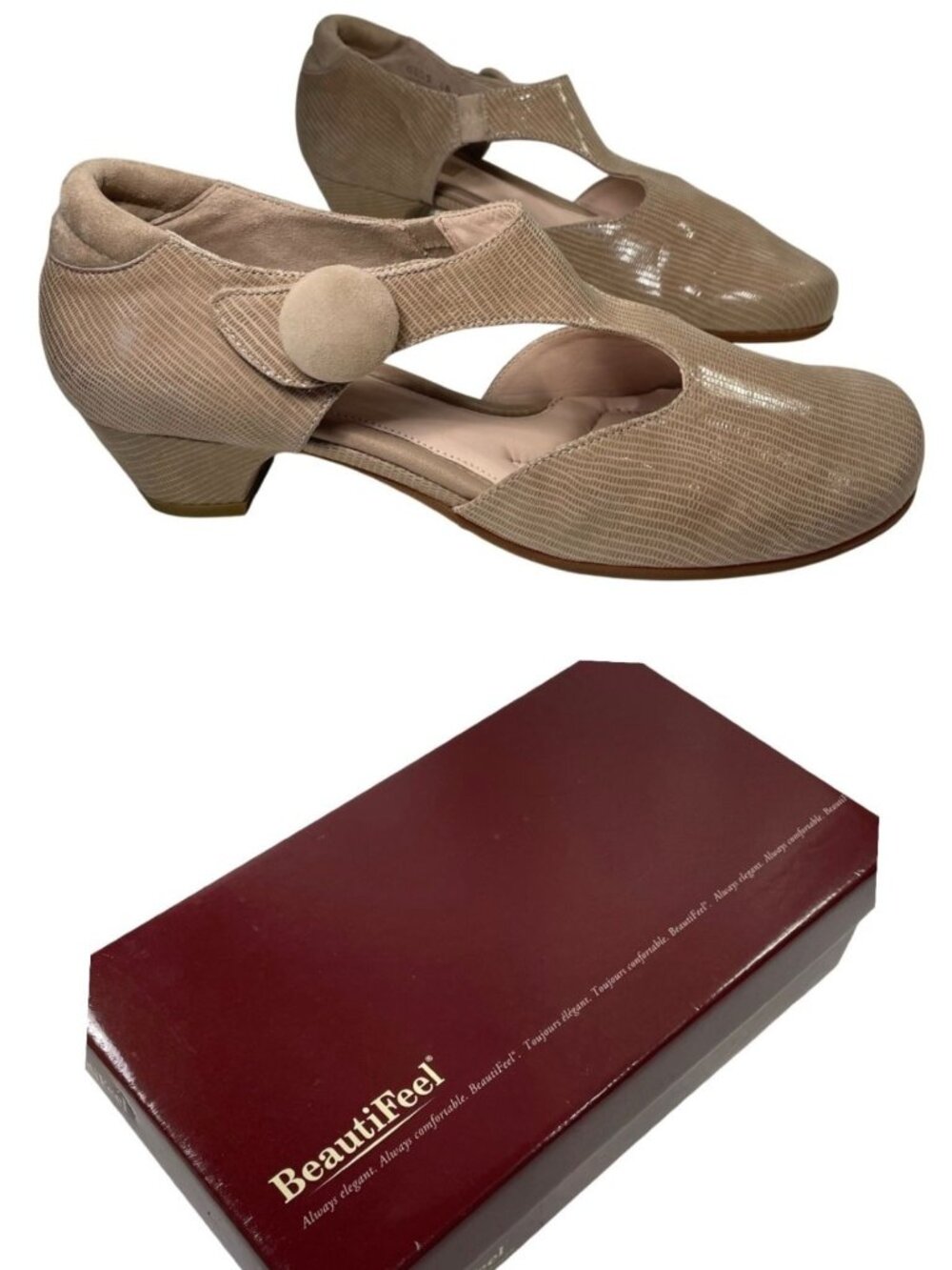 Beautifeel Aileen Pump Shoes Champagne Nude 40 Mary Jane Dressy Officecore Work